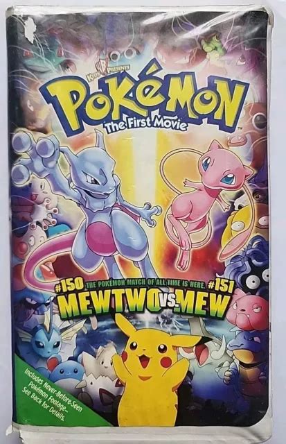 POKÉMON THE FIRST Movie Mewtwo Strikes Back VHS 2000 Clamshell 0