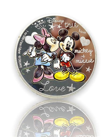 Disney Silver Plated Coin Collection Mickey Mouse, Minnie Mouse ...