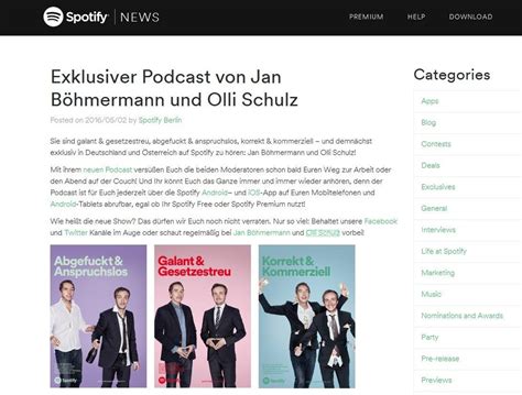 Spotify zurrt Podcast mit Jan Böhmermann und Olli Schulz fest