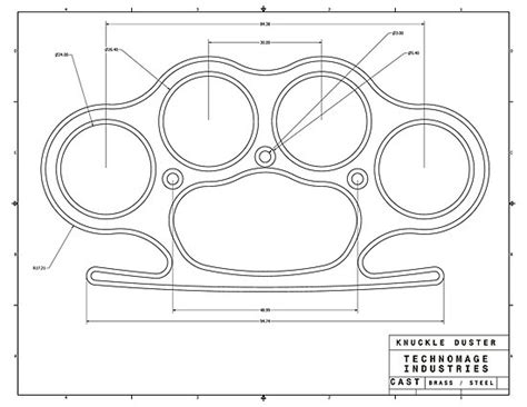 "Knuckle duster plain schematic" Posters by aromis | Redbubble