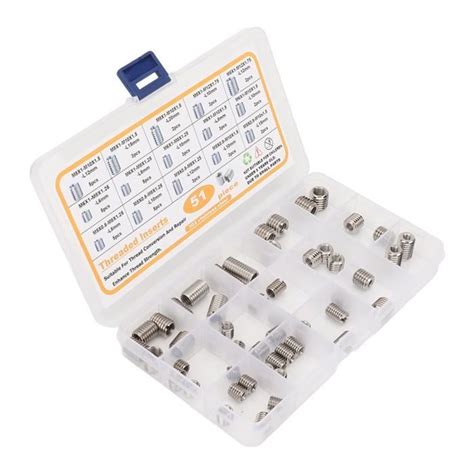 Kit DAssortiment DInserts De Réparation De Filetage 51Pcs Insert