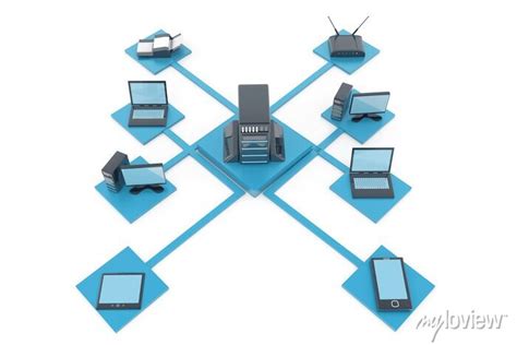 Computer Network Internet Concept Network Diagram 3d Illustration