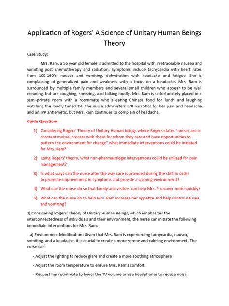 Application of Rogers Theory | PDF