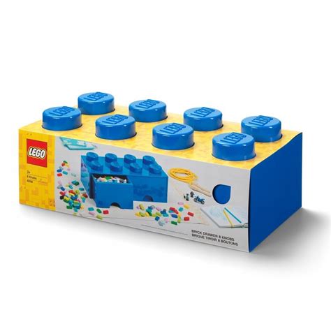 LEGO POJEMNIK Z SZUFLADAMI 8 KLOCEK NIEBIESKI 13365124732