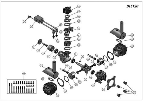 Moteur Essence Bi Cylindre DLE 120 DLE Engines Jeux Et Jouets DL