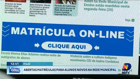 Abertas Matrículas Para Alunos Novos Na Rede Municipal