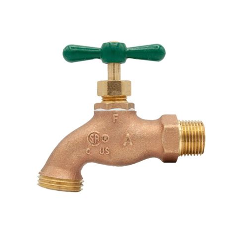 American Valve 12 In Mnpt Brass Multi Turn Hose Bibb M71hd12 At