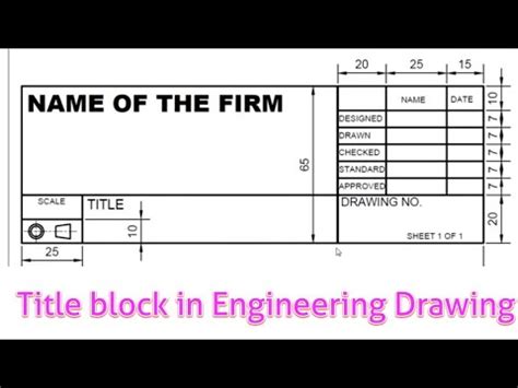 Title block in Engineering Drawing - YouTube