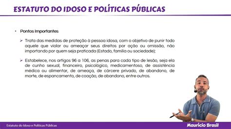 Estatuto Do Idoso E Politicas P Blicas Youtube