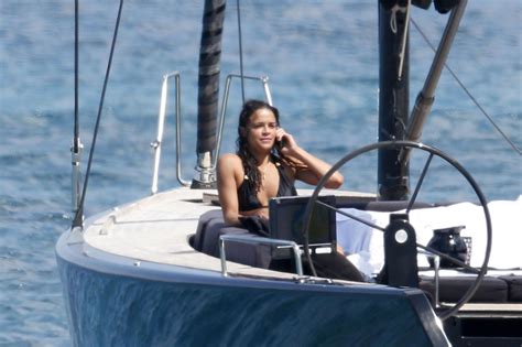 Michelle Rodriguez Bikini Candids On The Boat In Sardinia June CelebMafia