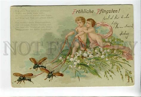 Happy Pentecost MAY BUGS Nude Angels ELF Vintage PC Topics Religious Spiritual