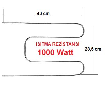 Alveus MFA 614 KBL Ankastre Fırın Alt ısıtıcı Rezistansı