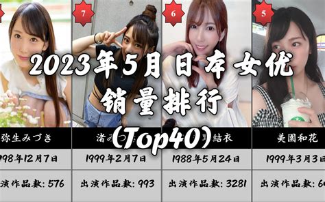 2023年5月日本女优销量排行⚡top40⚡ 哔哩哔哩