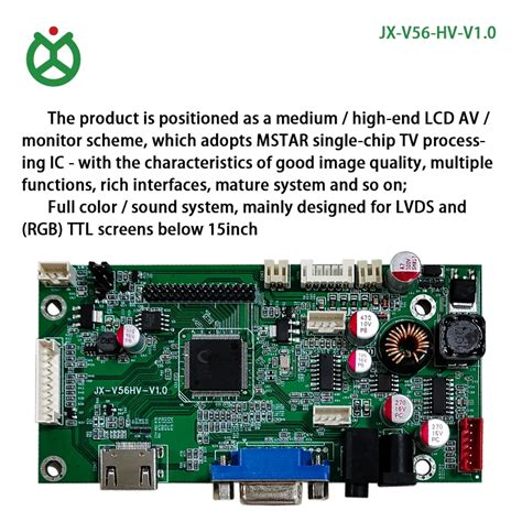 Lcd Controller Board Mstar V56 Lvds Output With Vga Hdmi Input And