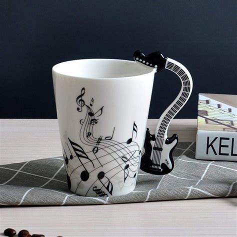 Taza Con Forma De Guitarra Viol N Taza De Cer Mica Art Stica