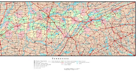 State Map Of Tennessee Printable | Printable Maps