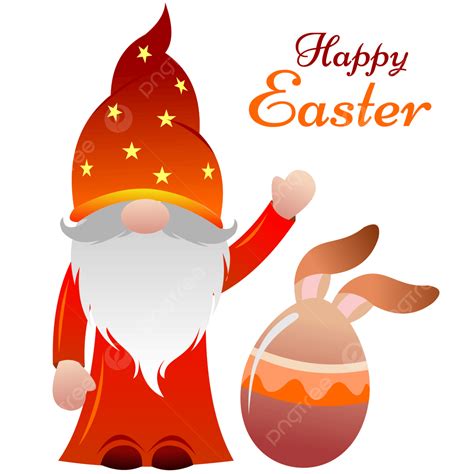 Easter Bunny Costume Vector Design Images Easter Gnome Wearing Red