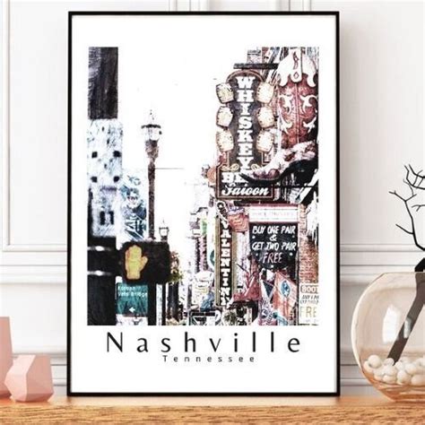 Nashville Poster Nashville Wall Art Nashville Print Etsy