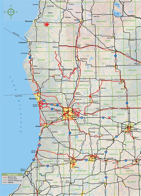 Michigan Trails | Interactive Map West Michigan Trails