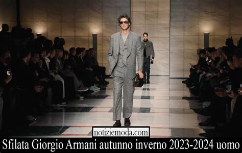 Sfilata Giorgio Armani Autunno Inverno 2023 2024 Uomo