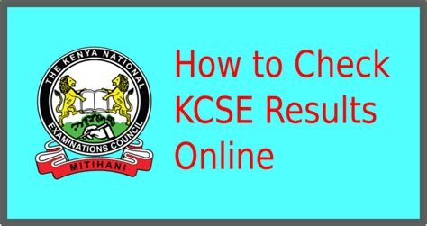 How To Check 2023 KCSE Results