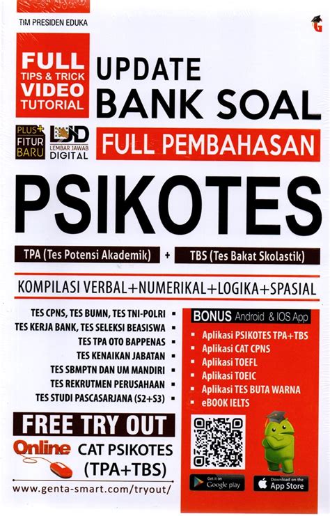 Jual Buku Update Bank Soal Full Pembahasan Psikotes Tpa Tbs Karya Tim