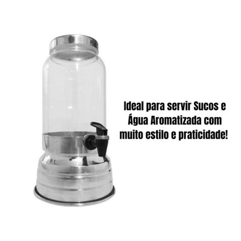 Suqueira De Vidro Dispenser Torneira Suporte Para Bebidas Suco