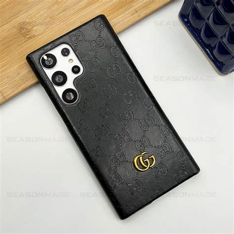 Samsung Galaxy S24 Ultra Luxury GG Fashion Leather Brand Case Cover ...