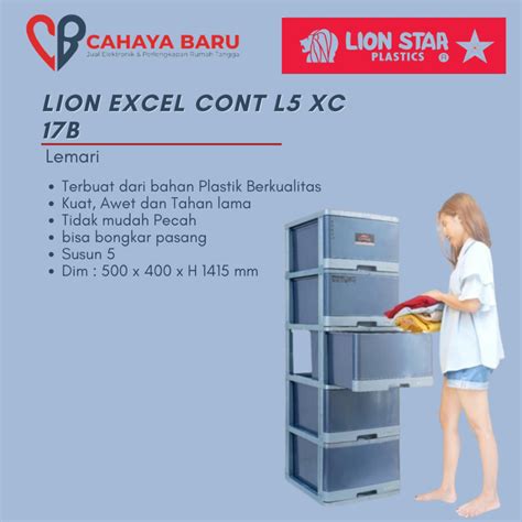 Jual LEMARI LION STAR EXCEL CONT L5 XC 17B GOJEK GRAB Shopee Indonesia