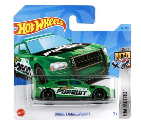 Характеристики Hot Wheels Машинка базовой коллекции DODGE CHARGER DRIFT зеленая 5785 HKG92
