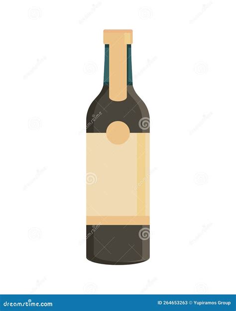 Icono Del Vector De Botella De Vino Ilustración del Vector