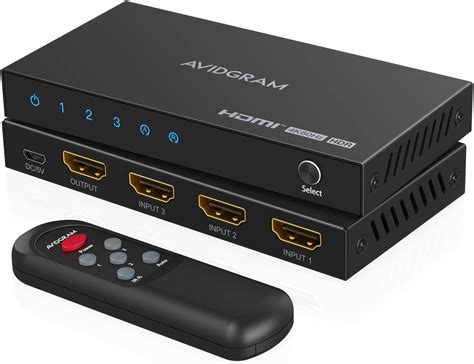 HDMI Switch 4K 60Hz AVIDGRAM HDMI 2 0 Commutateur 3 In 1 Out 3 Port