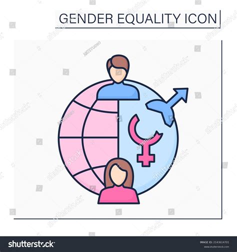 Gender Gap Color Icon Differences Between Stock Vector Royalty Free