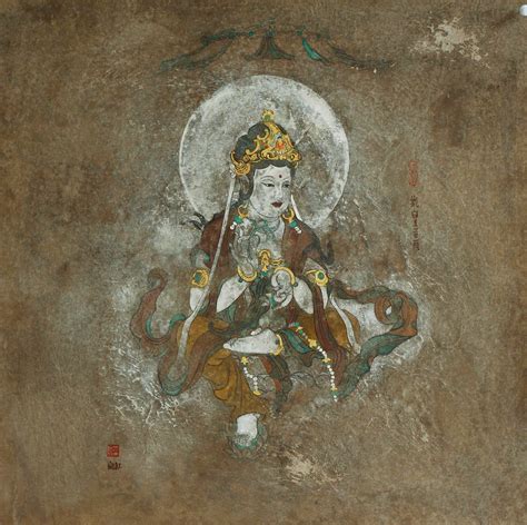 Guanyin Bodhisattva Painting Guanyin By Liu Xianghong Guanyin