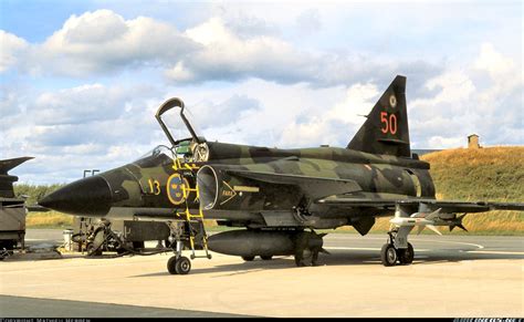 Saab Ja37 Viggen Sweden Air Force Aviation Photo 6531669