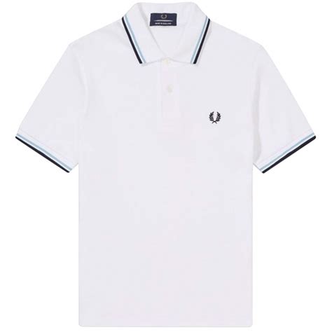 Fred Perry M12 Twin Tipped Polo White M12 300