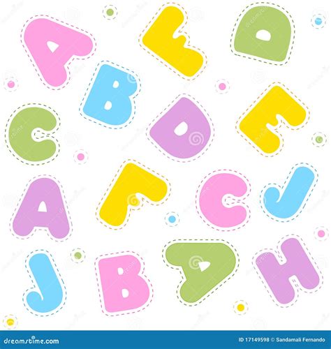 Alphabet ABC Seamless Pattern Vector Alphabetical Font Constellation