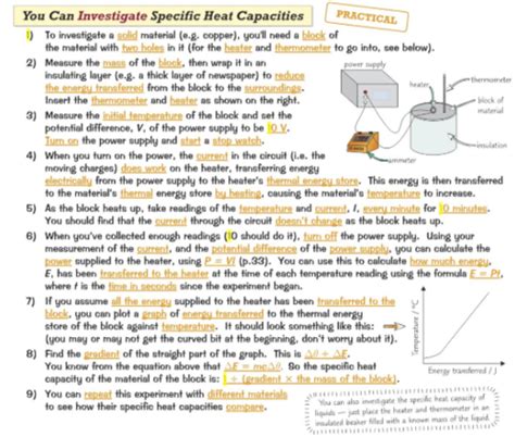 Physics Specific Heat Capacity Conservation Of Energy And Power