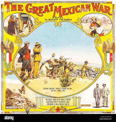 The Great Mexican War Poster For The 1914 Mutual Film Corporation Silent Film Documentary