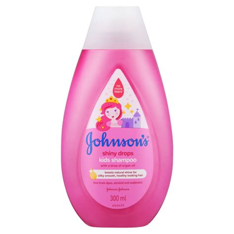 Johnsons Shiny Drops Kids Shampoo With A Drop Of Argan Oil 300ml