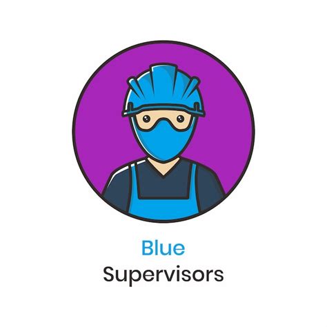 Premium Vector | A logo for a blue supervisor.