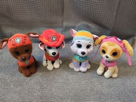 2017 2018 6 Ty Beanie Boos Paw Patrol Lot Zuma Marshall Everest