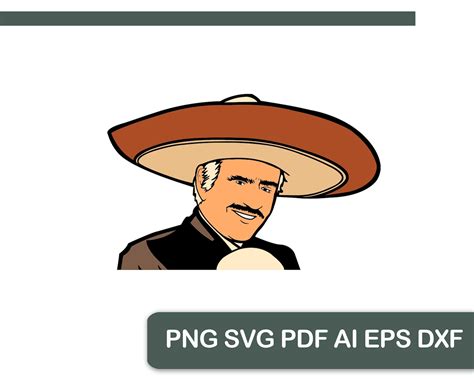 1 Vicente Fernandez Face Scrapbooking Vector Png Pdf Ai Eps Etsy