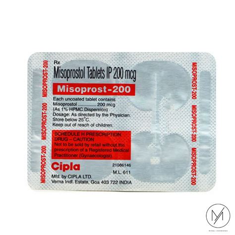 Misoprostol Tablets 200 Mg at Rs 145/stripe | Women Wellness in Durg | ID: 2851075812591