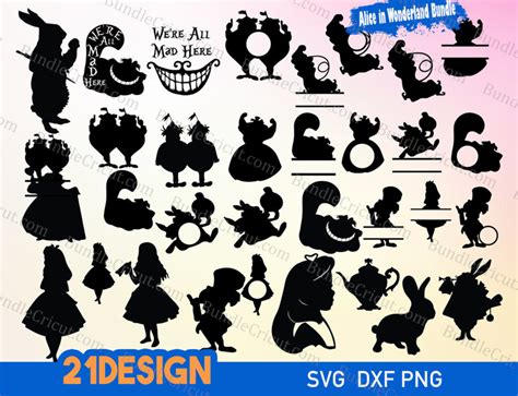 Alice In Wonderland Silhouette Vector