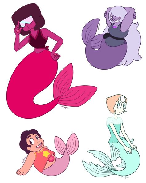 Imagem Relacionada Garnet Pearl Amethyst Mermaid Tail Mermaids Steven