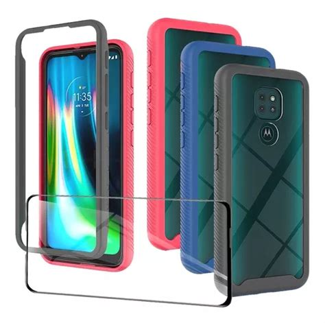 Funda Aura Moto G9 Play E7 Plus Xt2083 1 Xt2081 1 Mica 9d Meses Sin