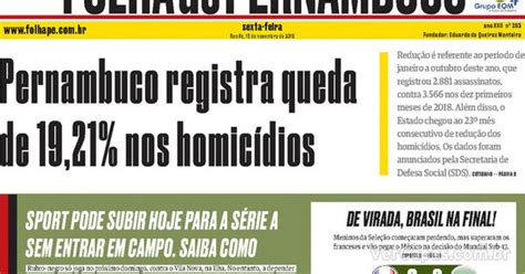 Capa Folha De Pernambuco Sexta De Novembro De