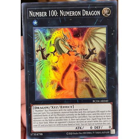 Yugioh Asia Eng Rc Ae Number Numeron Dragon Super Rare