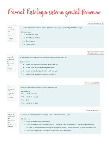 Parcial histología sistema genital femenino Placentados uDocz